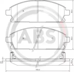 37209 A.B.S. Комплект тормозных колодок, дисковый тормоз