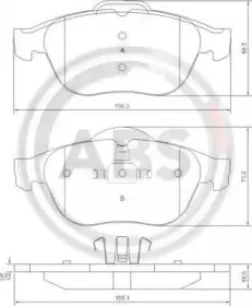 37218 A.B.S. Комплект тормозных колодок, дисковый тормоз
