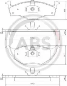37238 A.B.S. Комплект тормозных колодок, дисковый тормоз
