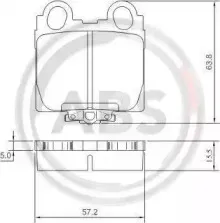 37258 A.B.S. Комплект тормозных колодок, дисковый тормоз