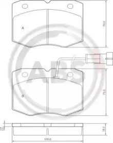 37265 A.B.S. Комплект тормозных колодок, дисковый тормоз