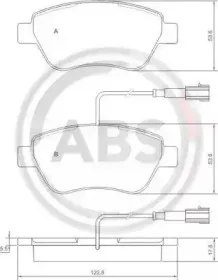 37280 A.B.S. Комплект тормозных колодок, дисковый тормоз