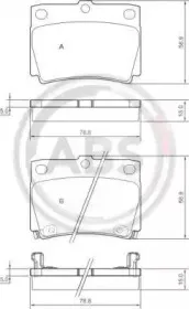 37284 A.B.S. Комплект тормозных колодок, дисковый тормоз