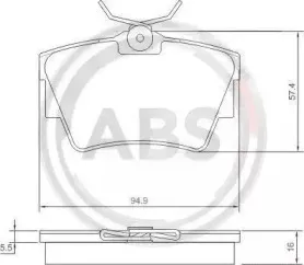 37288 A.B.S. Комплект тормозных колодок, дисковый тормоз