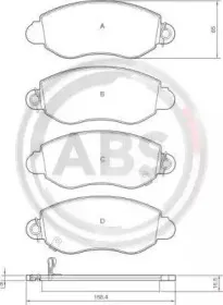 37294 A.B.S. Комплект тормозных колодок, дисковый тормоз