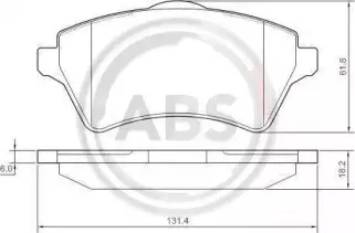 37303 A.B.S. Комплект тормозных колодок, дисковый тормоз