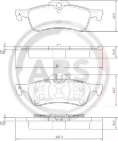 37305 A.B.S. Комплект тормозных колодок, дисковый тормоз