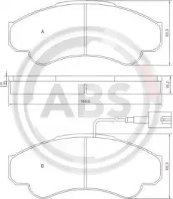 37332 A.B.S. Комплект тормозных колодок, дисковый тормоз