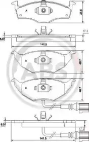 37337 A.B.S. Комплект тормозных колодок, дисковый тормоз