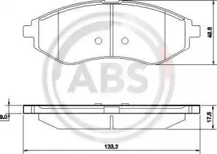 37352 A.B.S. Комплект тормозных колодок, дисковый тормоз