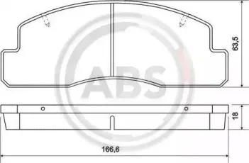 37354 A.B.S. Комплект тормозных колодок, дисковый тормоз