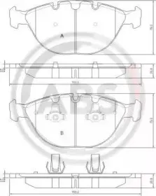 37369 A.B.S. Комплект тормозных колодок, дисковый тормоз