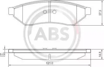 37438 A.B.S. Комплект тормозных колодок, дисковый тормоз