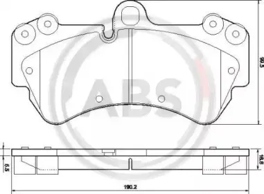 37445 A.B.S. Комплект тормозных колодок, дисковый тормоз