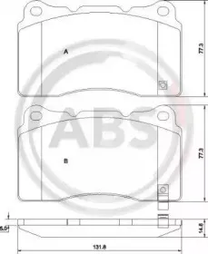 37447 A.B.S. Комплект тормозных колодок, дисковый тормоз