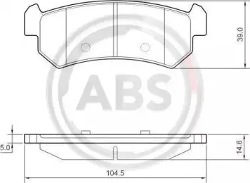 37461 A.B.S. Комплект тормозных колодок, дисковый тормоз
