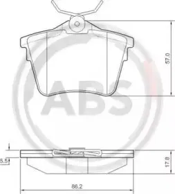37466 A.B.S. Комплект тормозных колодок, дисковый тормоз