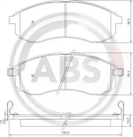 37481 A.B.S. Комплект тормозных колодок, дисковый тормоз