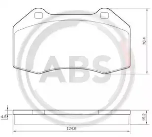 37519 A.B.S. Комплект тормозных колодок, дисковый тормоз
