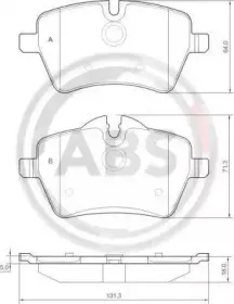 37535 A.B.S. Комплект тормозных колодок, дисковый тормоз