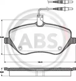 37538 A.B.S. Комплект тормозных колодок, дисковый тормоз