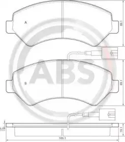 37576 A.B.S. Комплект тормозных колодок, дисковый тормоз