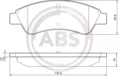 37578 A.B.S. Комплект тормозных колодок, дисковый тормоз