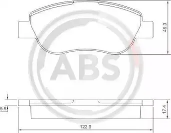 37623 A.B.S. Комплект тормозных колодок, дисковый тормоз