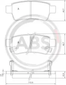 37628 A.B.S. Комплект тормозных колодок, дисковый тормоз