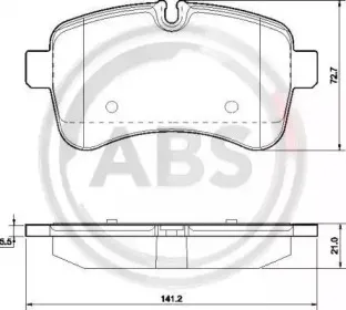 37630 A.B.S. Комплект тормозных колодок, дисковый тормоз