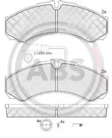 37635 A.B.S. Комплект тормозных колодок, дисковый тормоз