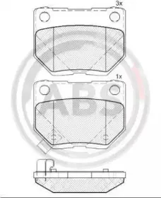 37661 A.B.S. Комплект тормозных колодок, дисковый тормоз