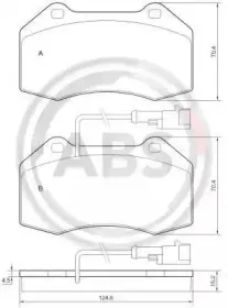 37688 A.B.S. Комплект тормозных колодок, дисковый тормоз