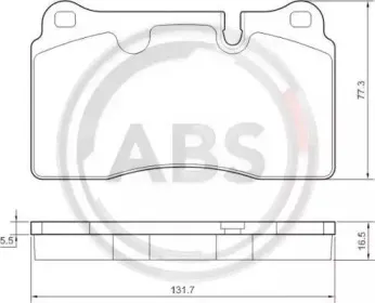 37712 A.B.S. Комплект тормозных колодок, дисковый тормоз
