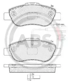 37718 A.B.S. Комплект тормозных колодок, дисковый тормоз