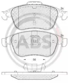 37744 A.B.S. Комплект тормозных колодок, дисковый тормоз