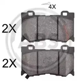 37768 A.B.S. Комплект тормозных колодок, дисковый тормоз
