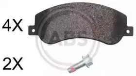 37793 A.B.S. Комплект тормозных колодок, дисковый тормоз