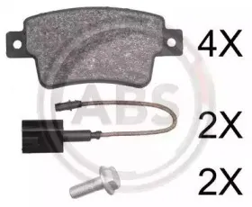 37796 A.B.S. Комплект тормозных колодок, дисковый тормоз
