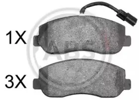 37848 A.B.S. Комплект тормозных колодок, дисковый тормоз