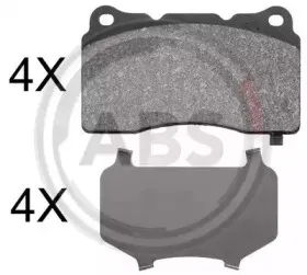 37857 A.B.S. Комплект тормозных колодок, дисковый тормоз