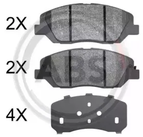 37880 A.B.S. Комплект тормозных колодок, дисковый тормоз
