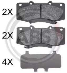37881 A.B.S. Комплект тормозных колодок, дисковый тормоз