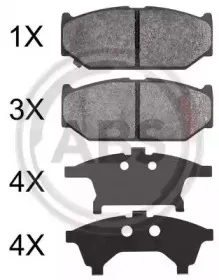 37893 A.B.S. Комплект тормозных колодок, дисковый тормоз