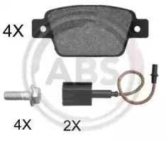 37928 A.B.S. Комплект тормозных колодок, дисковый тормоз