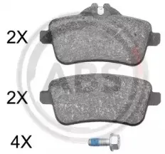 37942 A.B.S. Комплект тормозных колодок, дисковый тормоз