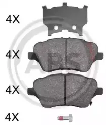 37956 A.B.S. Комплект тормозных колодок, дисковый тормоз