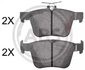 37965 A.B.S. Комплект тормозных колодок, дисковый тормоз