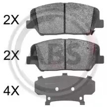 37969 A.B.S. Комплект тормозных колодок, дисковый тормоз