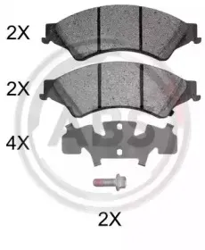 37973 A.B.S. Комплект тормозных колодок, дисковый тормоз